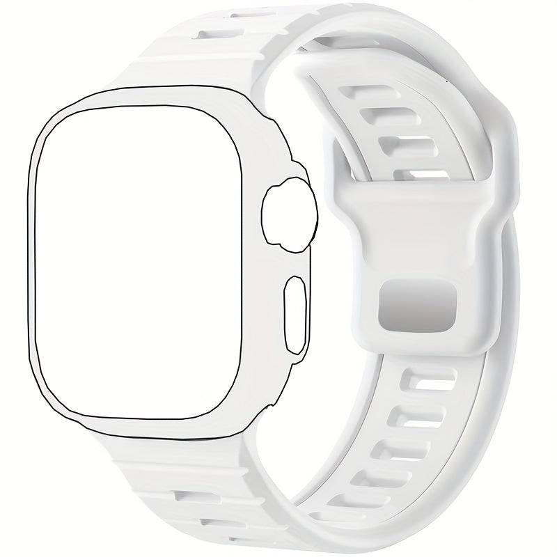 Silicone Loop Watch Band for Apple Watch Ultra 2/Ultra – 49mm/45mm/44mm/42mm, Fits Series 9–1 and SE