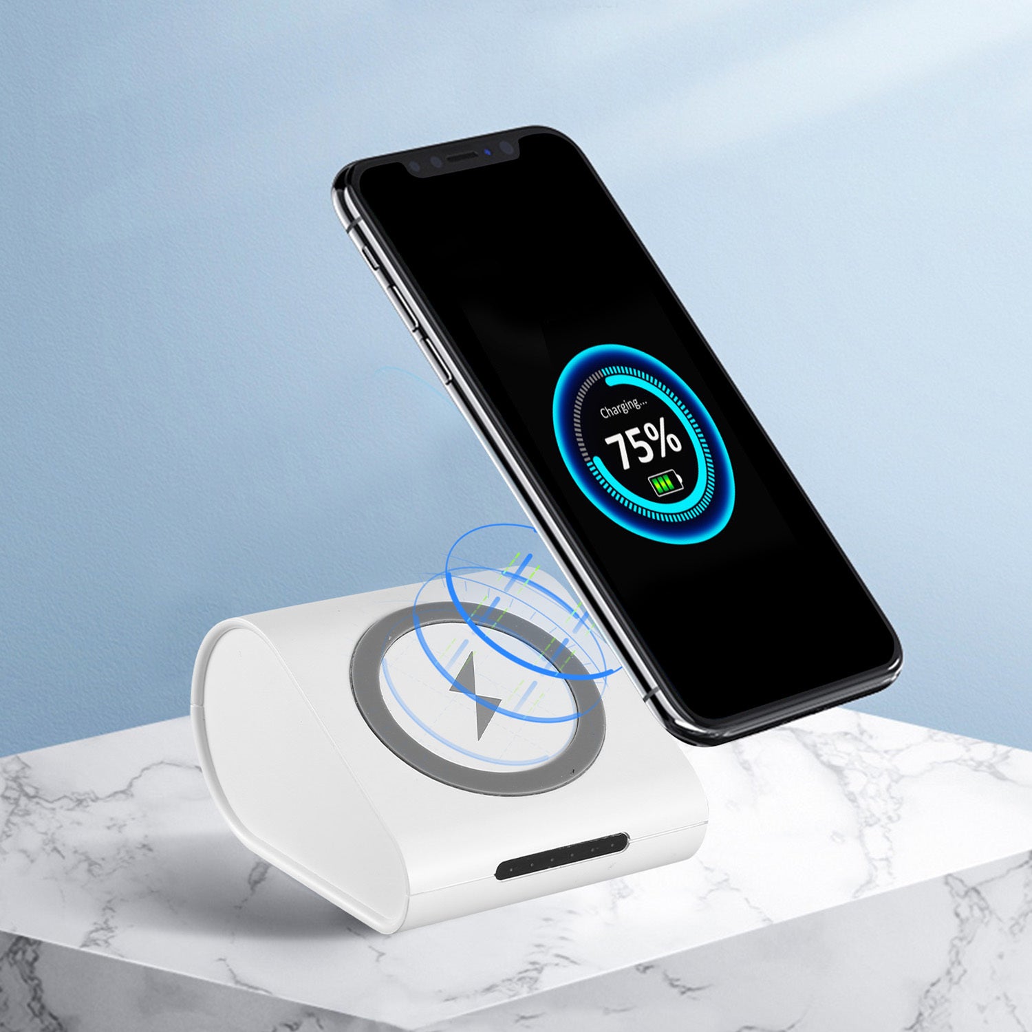 1PC 10,400mAh Qi Wireless Power Bank – Compatible with iPhone XS Max, XR, Galaxy S10, S9, Note 9