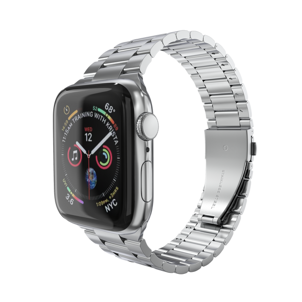 Premium Stainless Steel Watch Band for Apple Watch — 38-45mm Series, Men & Women, Luxury Metal Replacement Strap