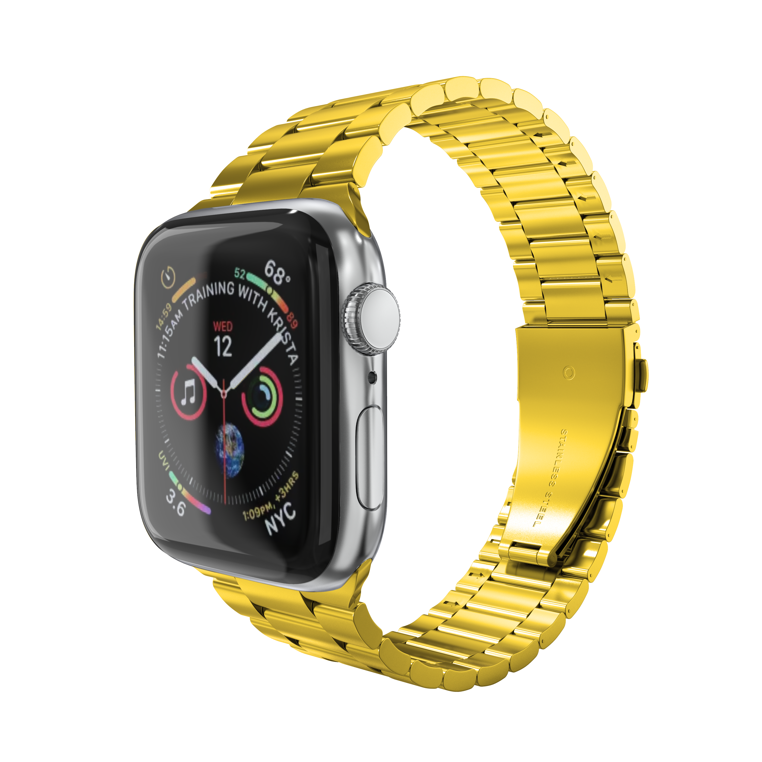 Premium Stainless Steel Watch Band for Apple Watch — 38-45mm Series, Men & Women, Luxury Metal Replacement Strap