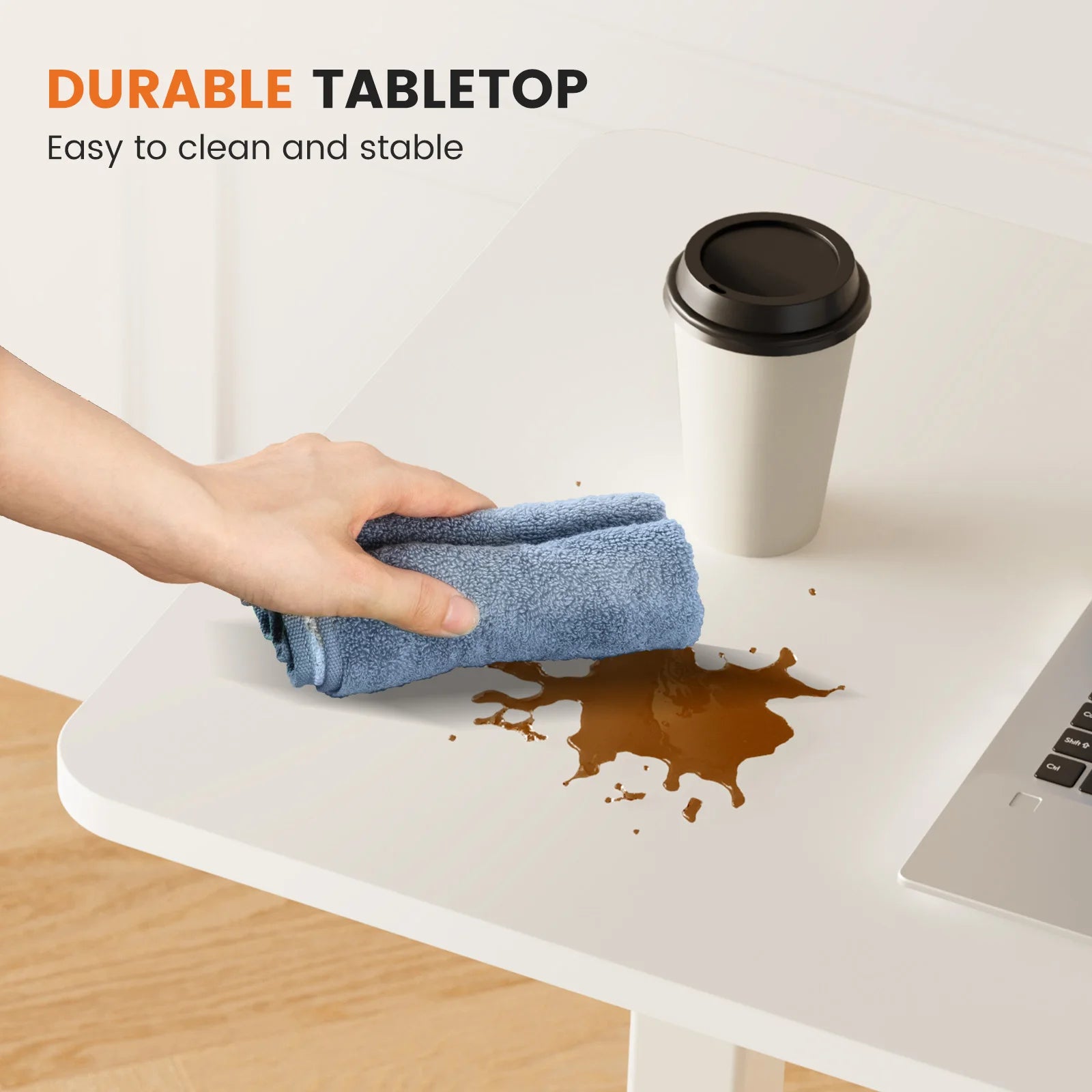 Adjustable Rolling Bed Tray & Desk with Wheels