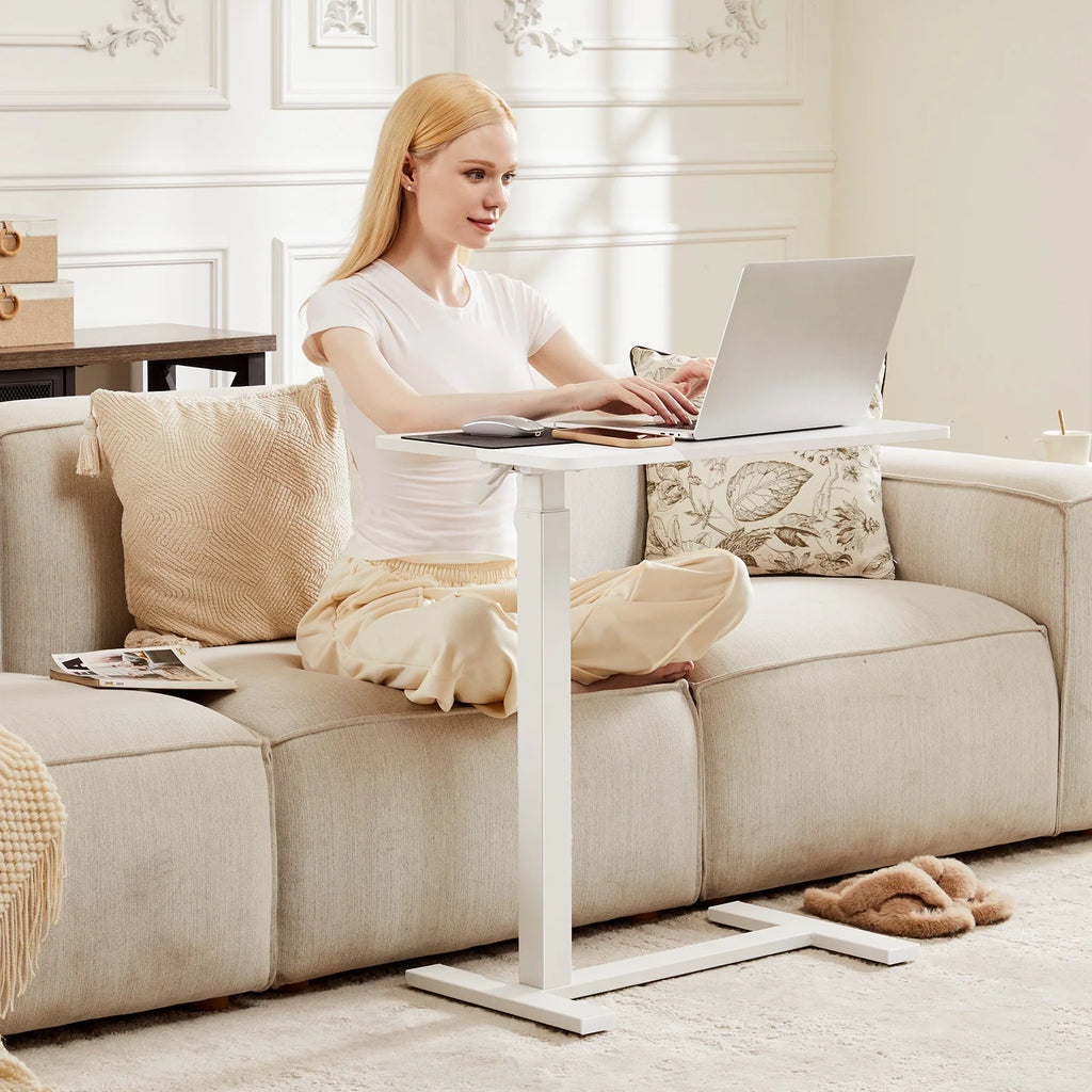 Adjustable Rolling Bed Tray & Desk with Wheels