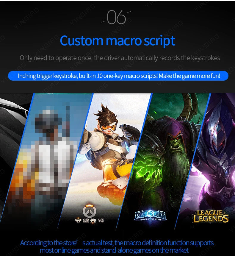 Ergonomic Wired Gaming Mouse — RGB, LED Backlit, 3200dpi, 6-Button, USB, Silent/Mute Mause for PC/Laptop