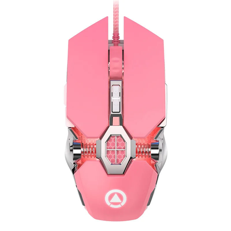Ergonomic Wired Gaming Mouse — RGB, LED Backlit, 3200dpi, 6-Button, USB, Silent/Mute Mause for PC/Laptop