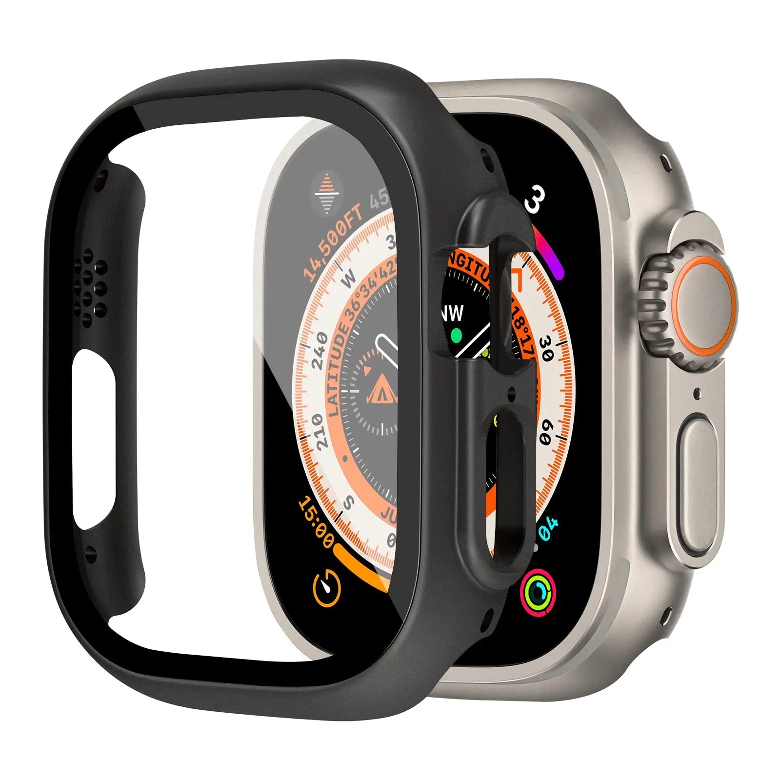Apple Watch Ultra 49mm Screen Protector Kit: PC Bumper + Glass
