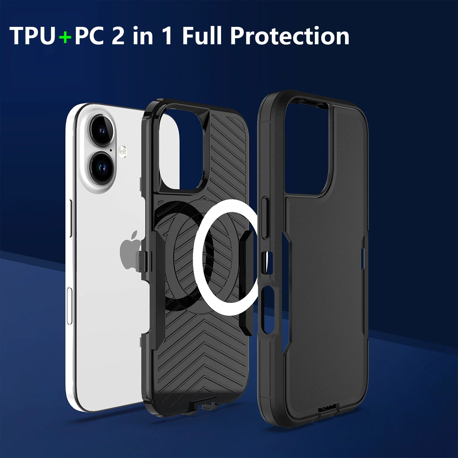Heavy Duty 2-in-1 Armor Case for iPhone 11–17 Pro Max – Shockproof Anti-Scratch TPU Cover
