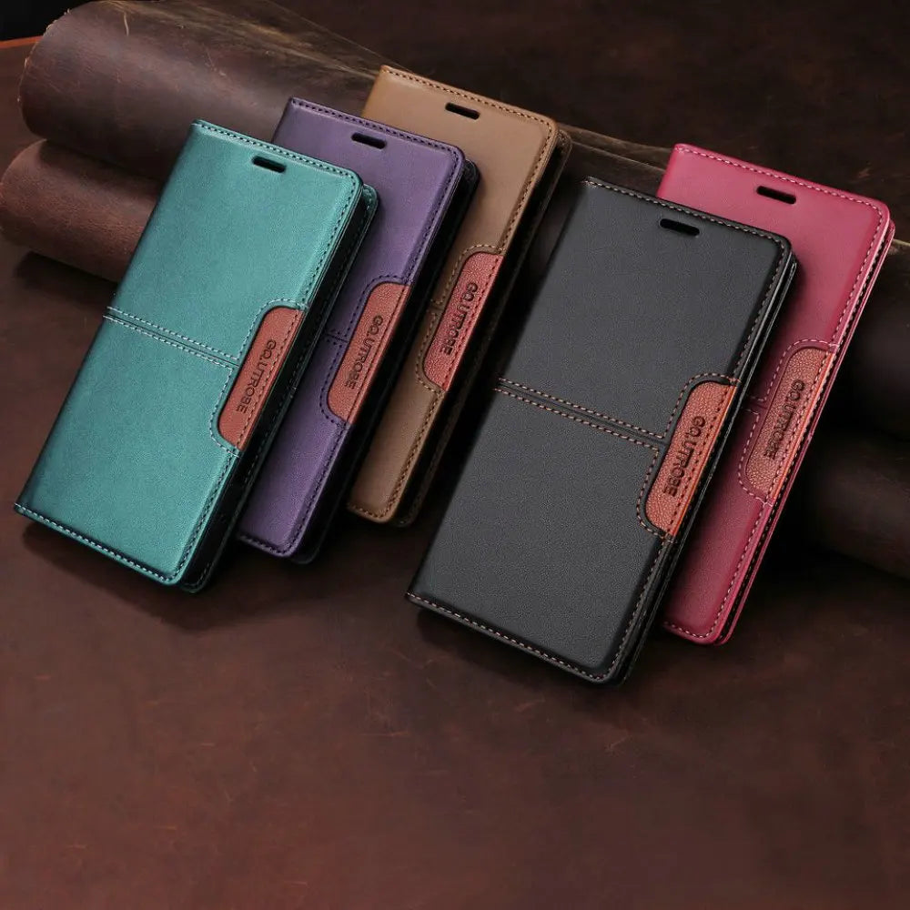 Premium Leather Book Case for iPhone 17 Pro/Pro Max/17 Air — RFID Wallet Cover, Luxury Coque Folio, 5G Protection, ProMax Wallet Fundas