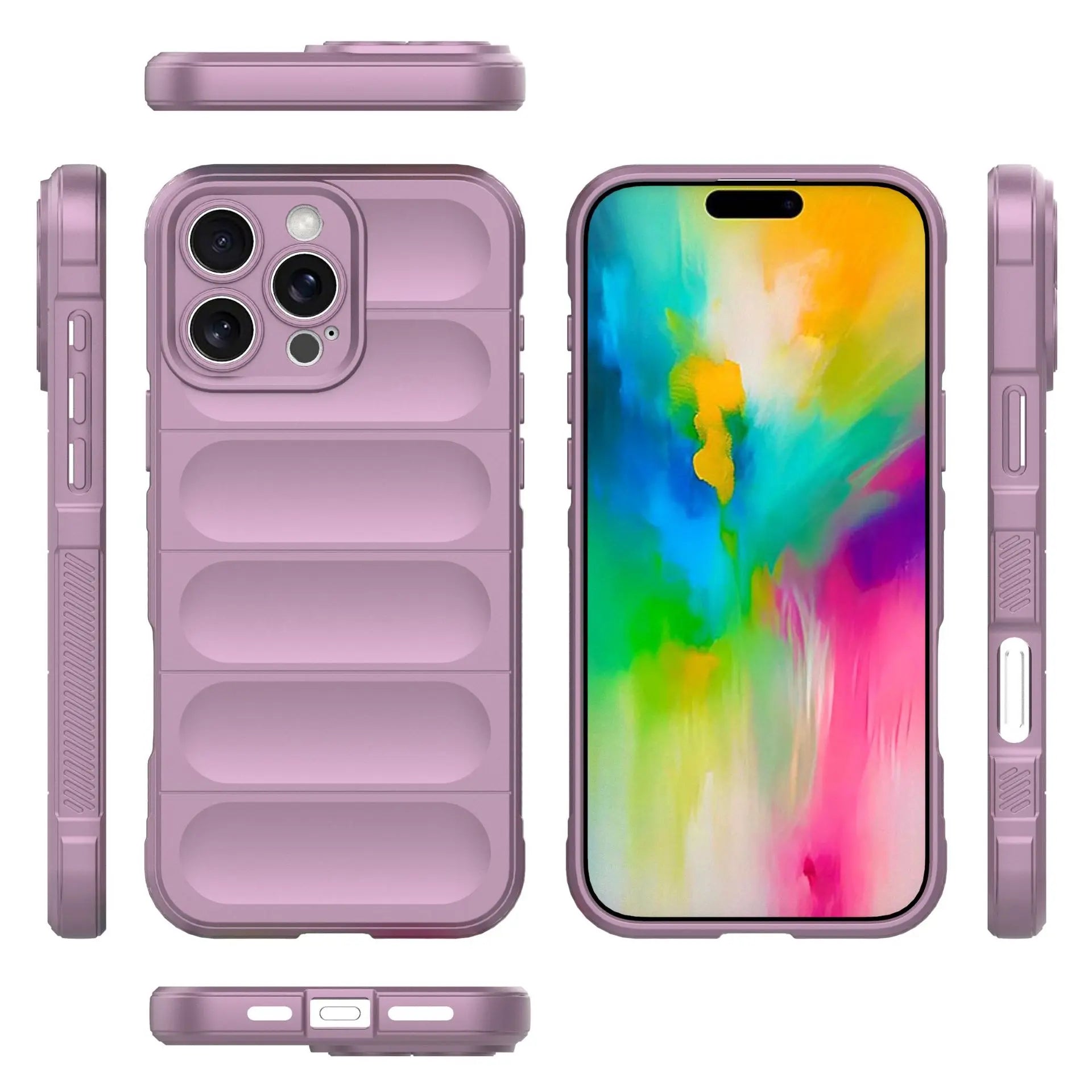 Anti-Fall Silicone Back Cover for iPhone – Soft Case for Air 16E through 17/16/15/14/13/12/11 Pro Max XS X 7 8 Plus