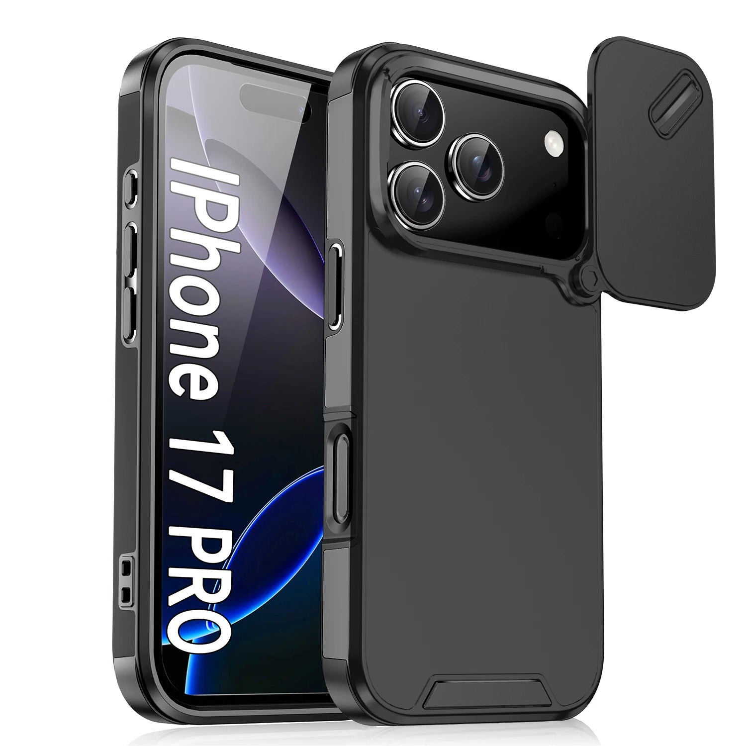 Shockproof Slide Camera Case for iPhone 17 Pro Max/Air – Anti-Collision Protective Cover