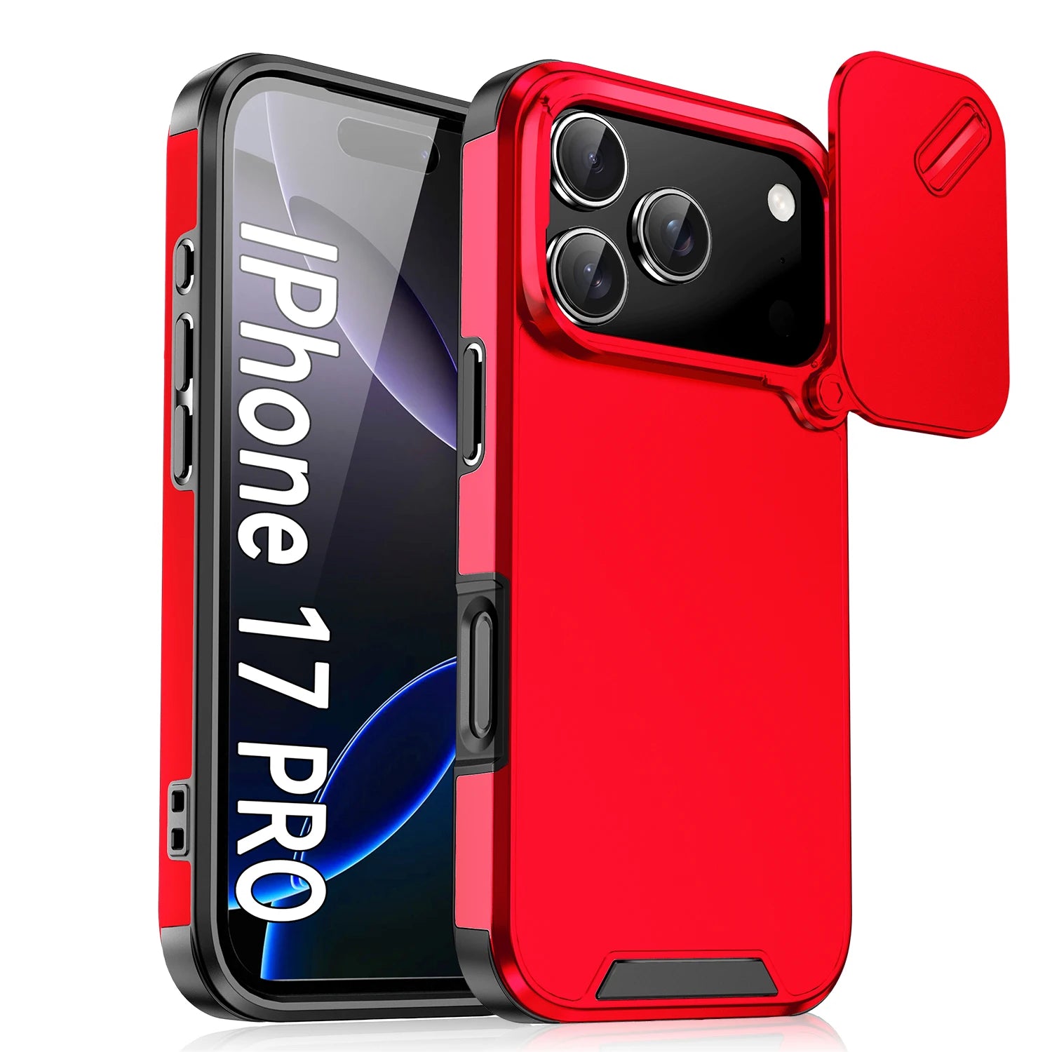 Shockproof Slide Camera Case for iPhone 17 Pro Max/Air – Anti-Collision Protective Cover