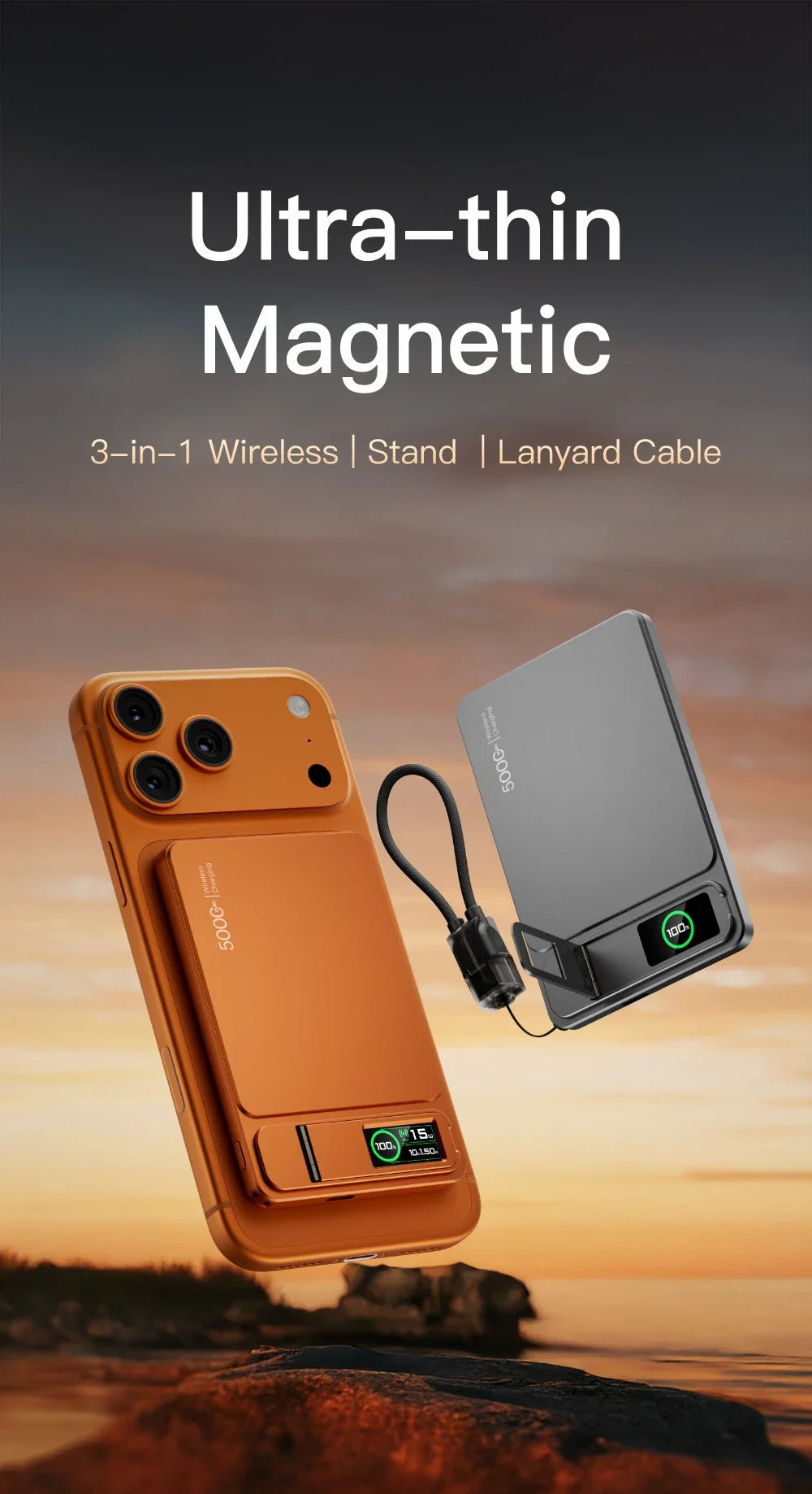 MagSafe Magnetic Powerbank 10000mAh 15W Qi Wireless PD 20W Fast Charging for iPhone 12–17 Pro & Apple Watch
