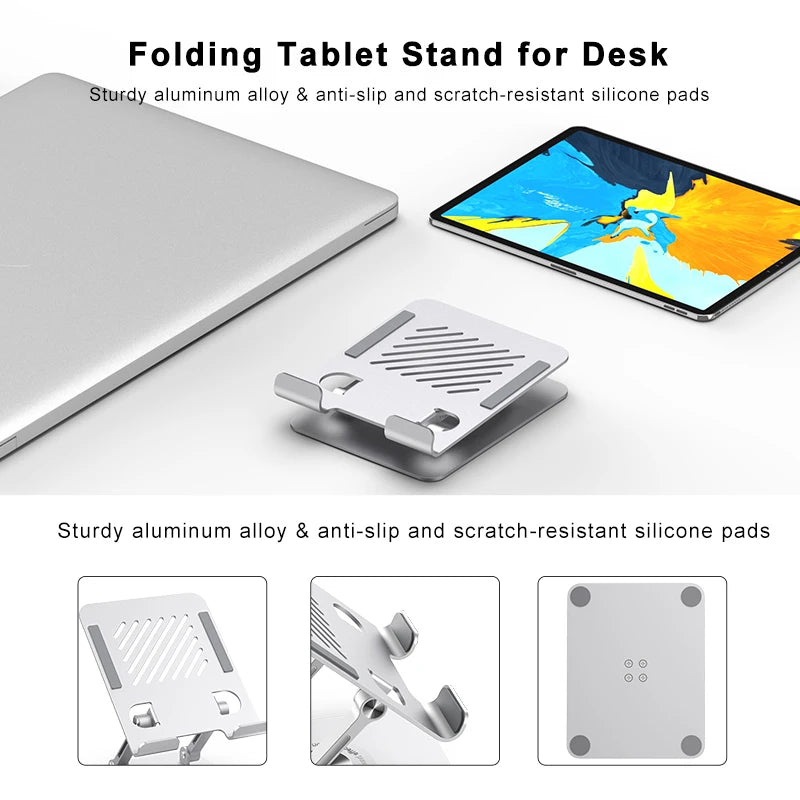 360 Degree Rotating Aluminum Swivel Tablet Stand Holder ST04 for iPad Desktop Workstation