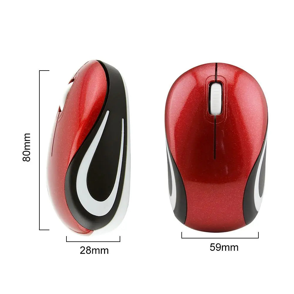 Cute Mini 2.4GHz Wireless Mouse — USB Portable Optical Mice for PC & Laptop, Cordless Computer Peripherals