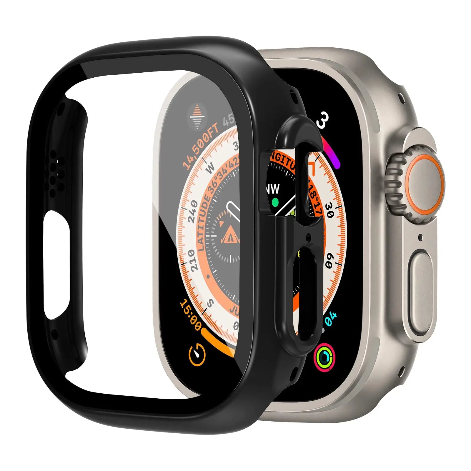 Apple Watch Ultra 49mm Screen Protector Kit: PC Bumper + Glass