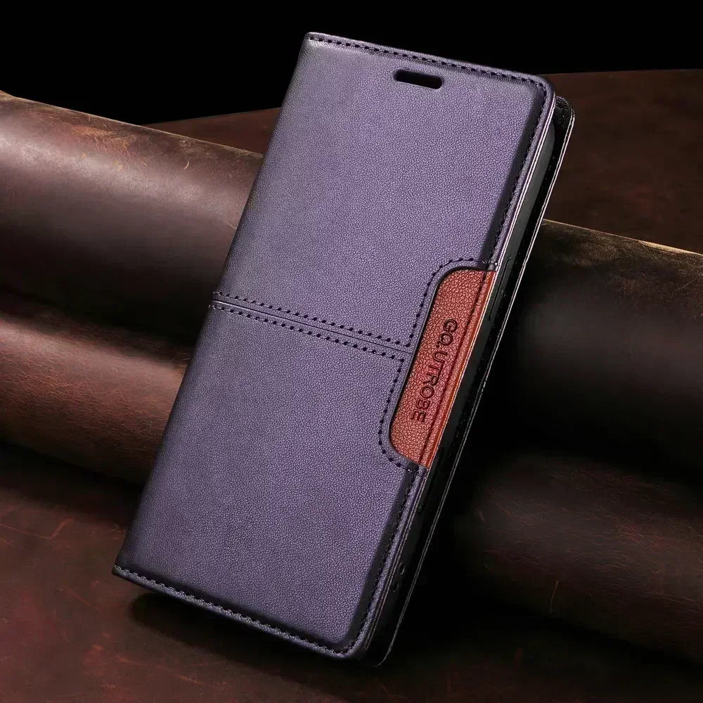 Premium Leather Book Case for iPhone 17 Pro/Pro Max/17 Air — RFID Wallet Cover, Luxury Coque Folio, 5G Protection, ProMax Wallet Fundas