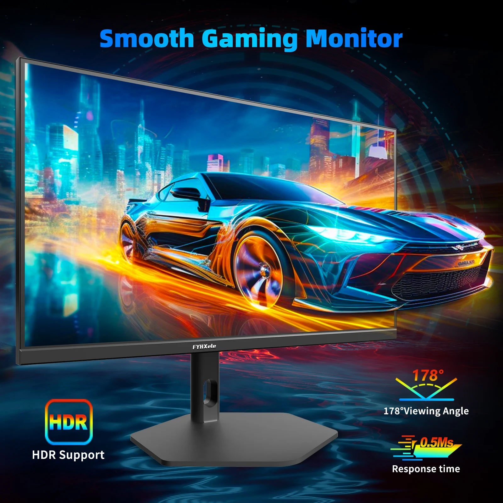 27 Inch 380Hz FHD IPS Gaming Display 0.5ms GTG Computer Monitor FreeSync HDR VESA Vertical Adjust
