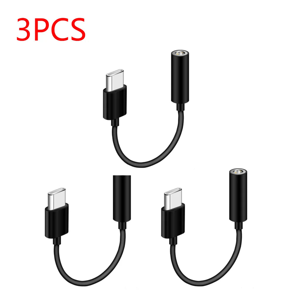 Type-C Audio Cable & Headset Adapter – 10cm Earphone Converter for Smartphone, 3.5mm Jack & Portable Accessories