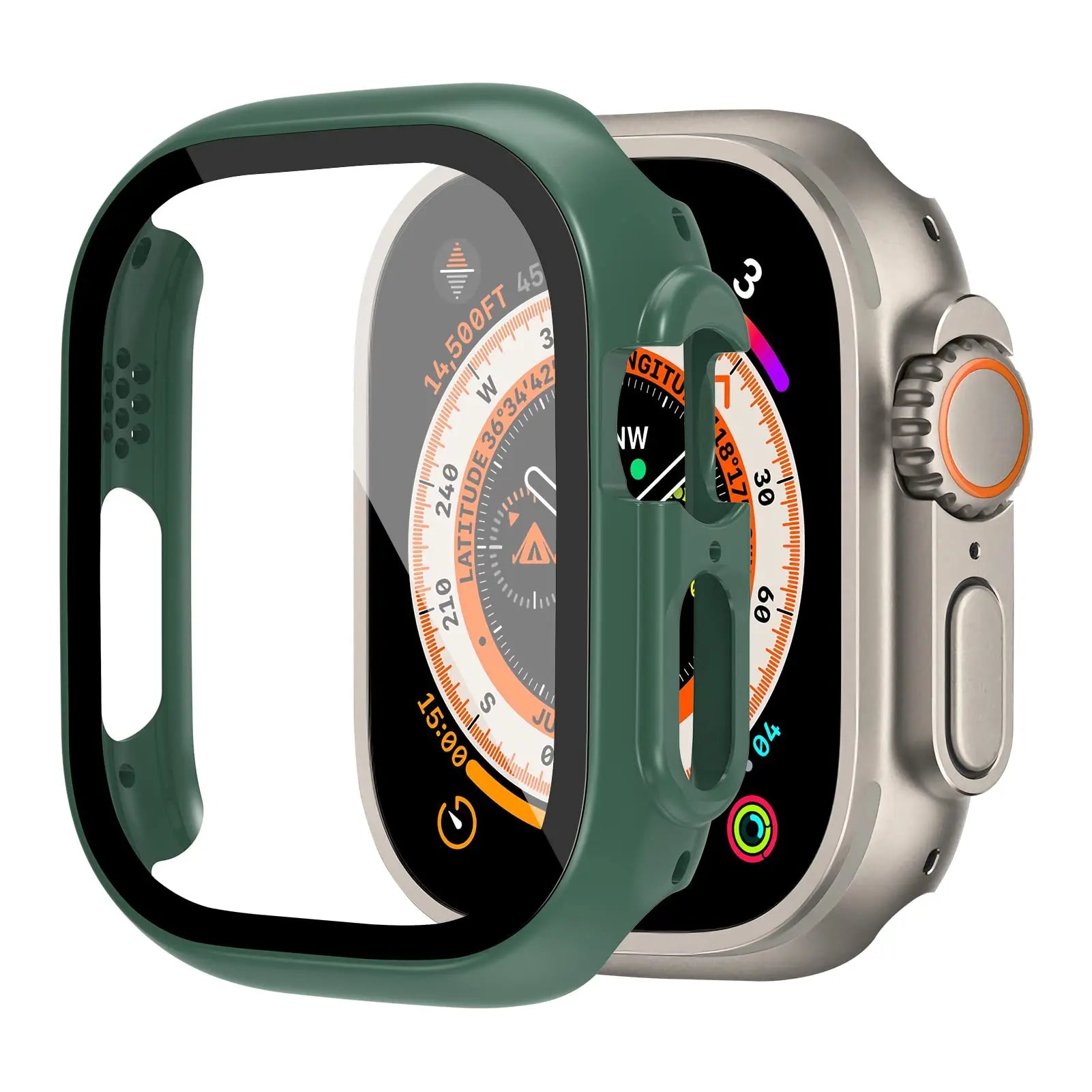 Apple Watch Ultra 49mm Screen Protector Kit: PC Bumper + Glass