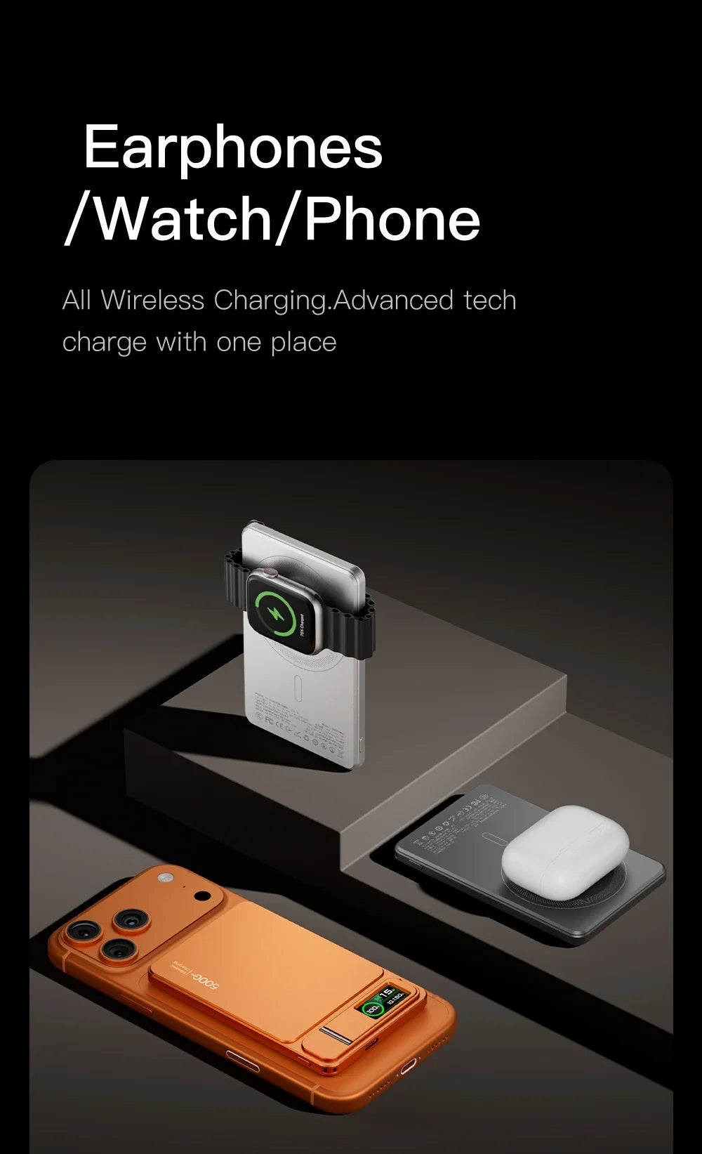 MagSafe Magnetic Powerbank 10000mAh 15W Qi Wireless PD 20W Fast Charging for iPhone 12–17 Pro & Apple Watch
