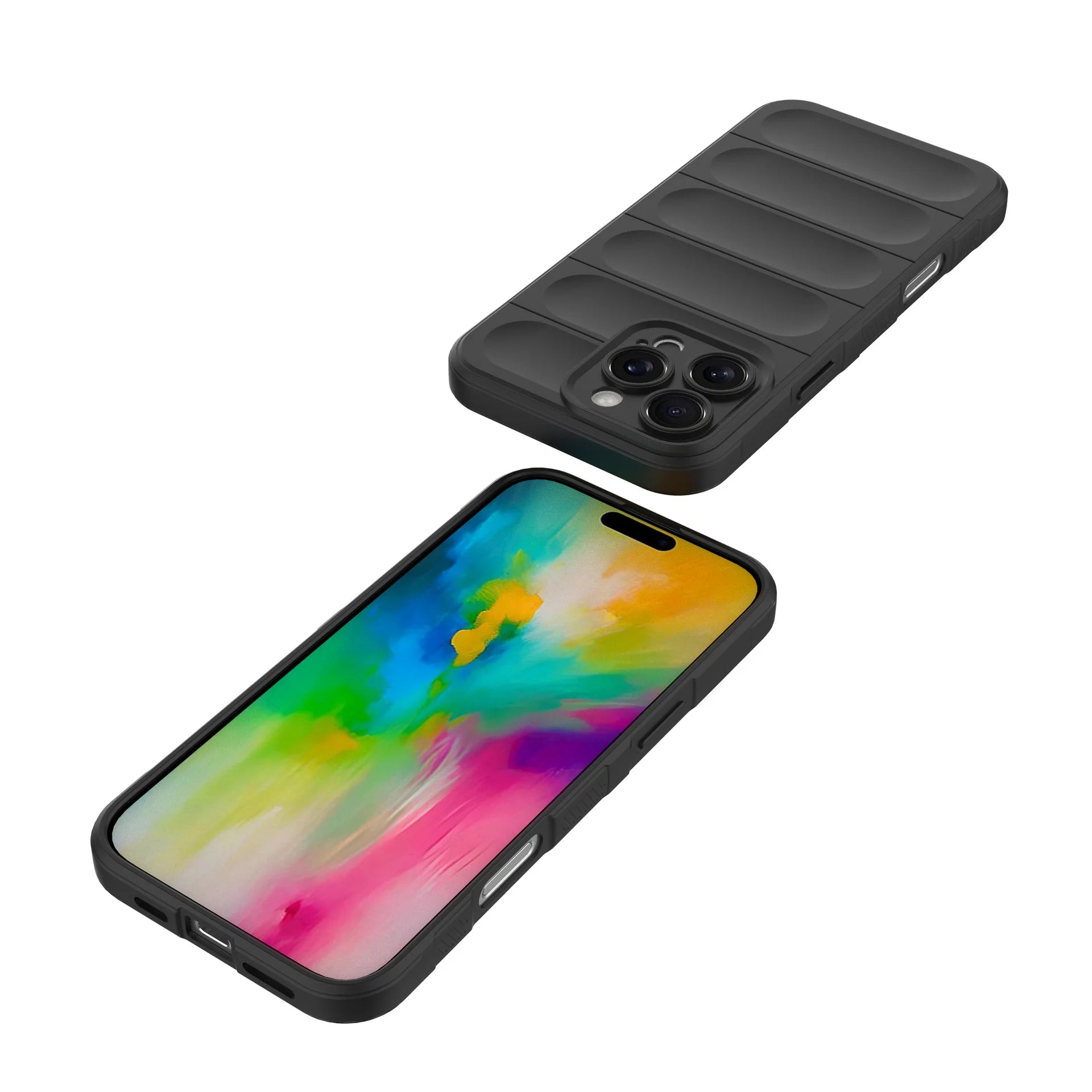 Anti-Fall Silicone Back Cover for iPhone – Soft Case for Air 16E through 17/16/15/14/13/12/11 Pro Max XS X 7 8 Plus