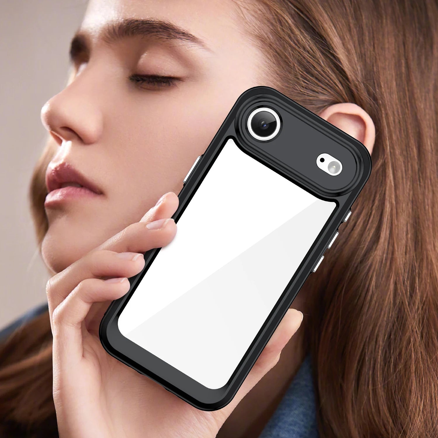 iPhone 17 Air Transparent TPU Case — Durable Hard Shell, Frosted Translucent, Fits iPhone 17 Pro Max