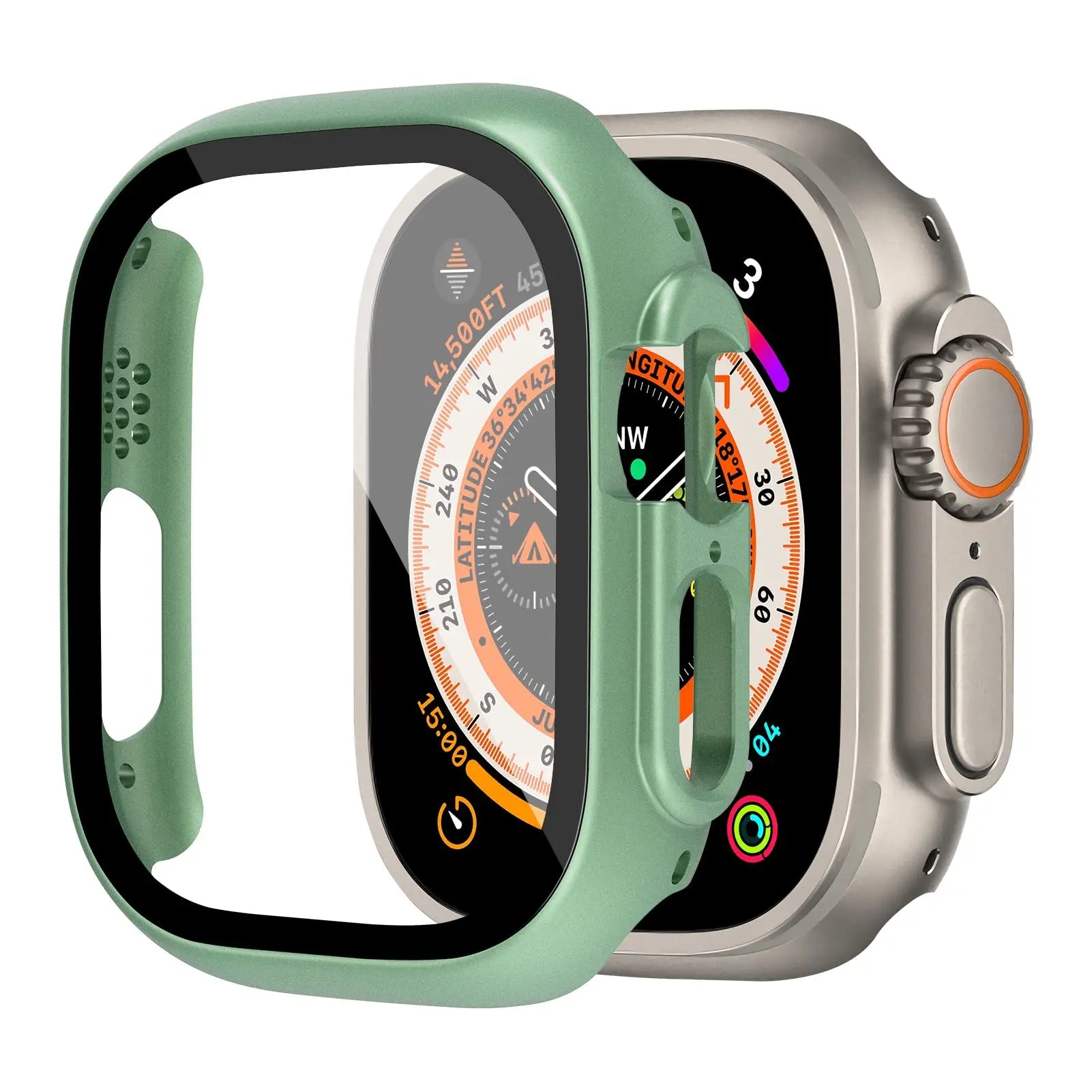 Apple Watch Ultra 49mm Screen Protector Kit: PC Bumper + Glass