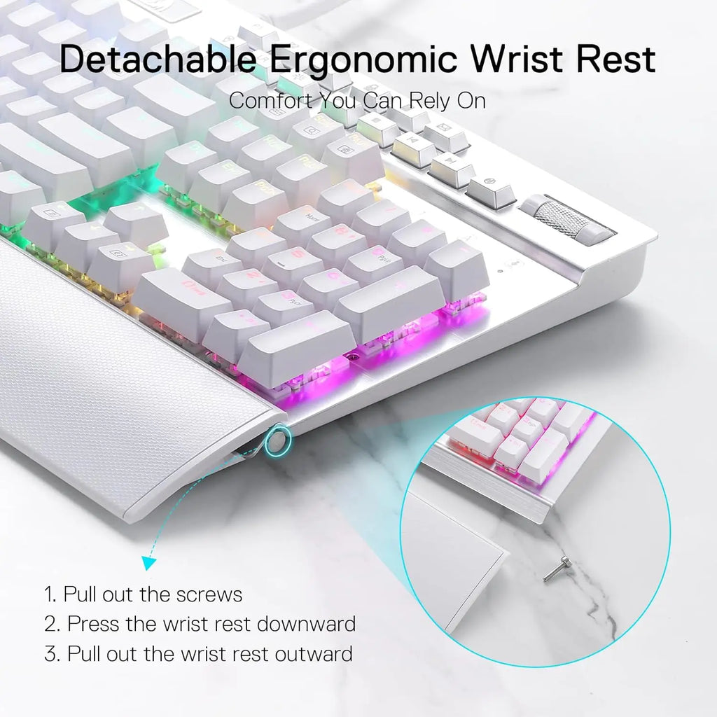 K550 RGB Gaming 104 Keys + 12 Macro G Keys Wired Mechanical & Wrist Rest Keyboard
