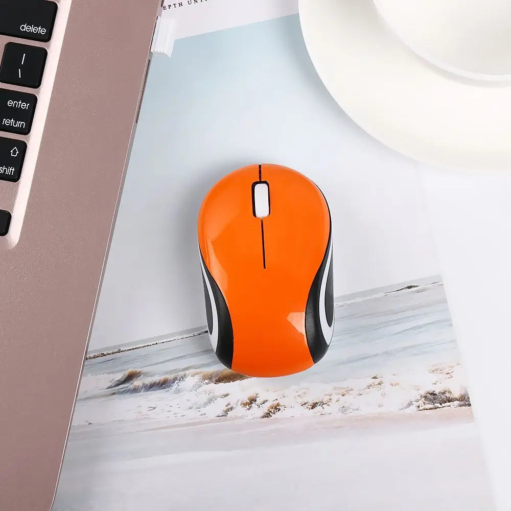 Cute Mini 2.4GHz Wireless Mouse — USB Portable Optical Mice for PC & Laptop, Cordless Computer Peripherals