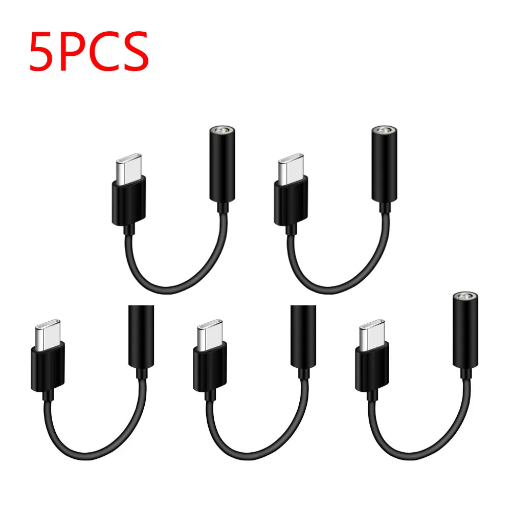 Type-C Audio Cable & Headset Adapter – 10cm Earphone Converter for Smartphone, 3.5mm Jack & Portable Accessories