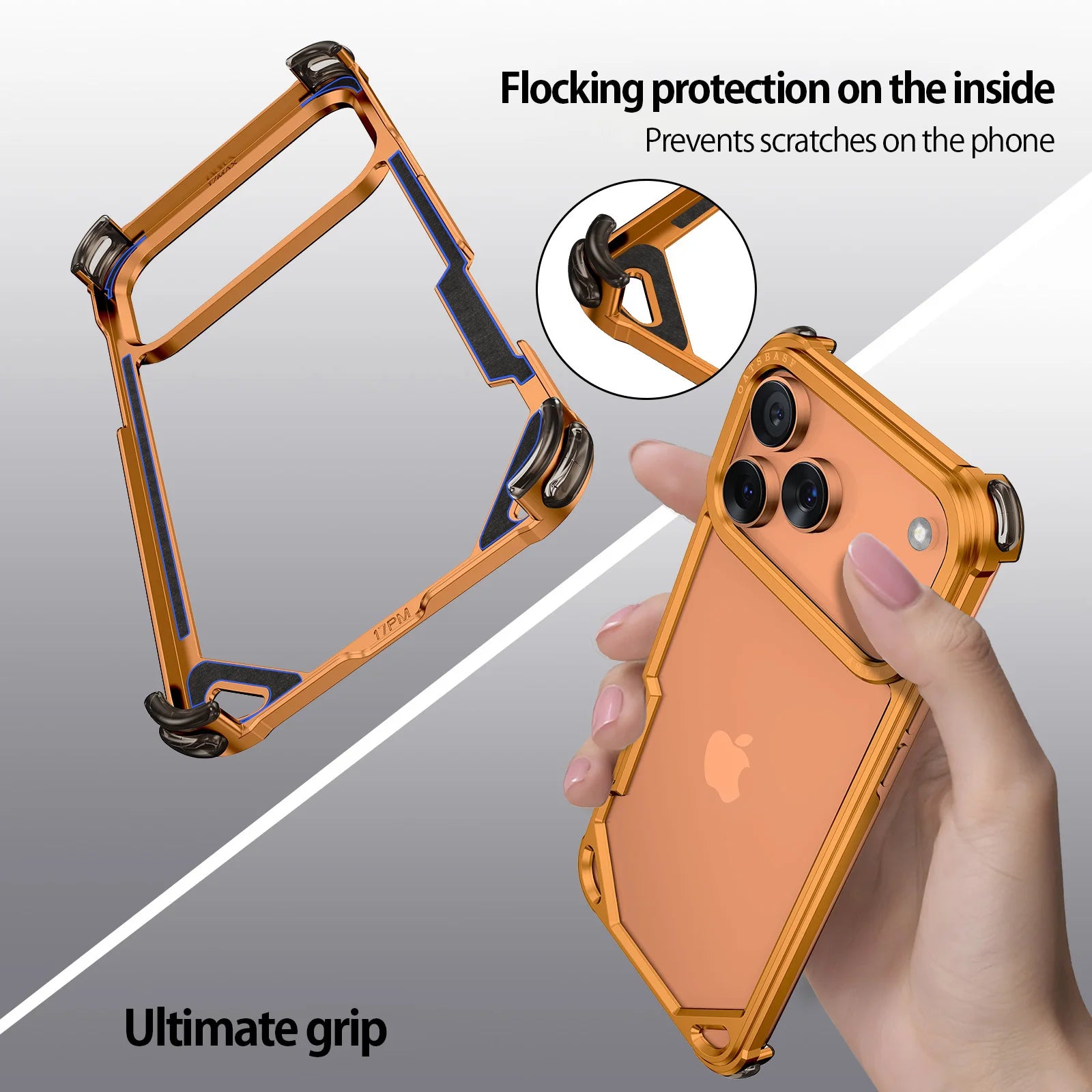 Ultra-thin Metal Phone Case for iPhone 17 Pro/Pro Max/17/14/15/13/12/11/Air — Minimalist Protective Case with Wireless Charging Support