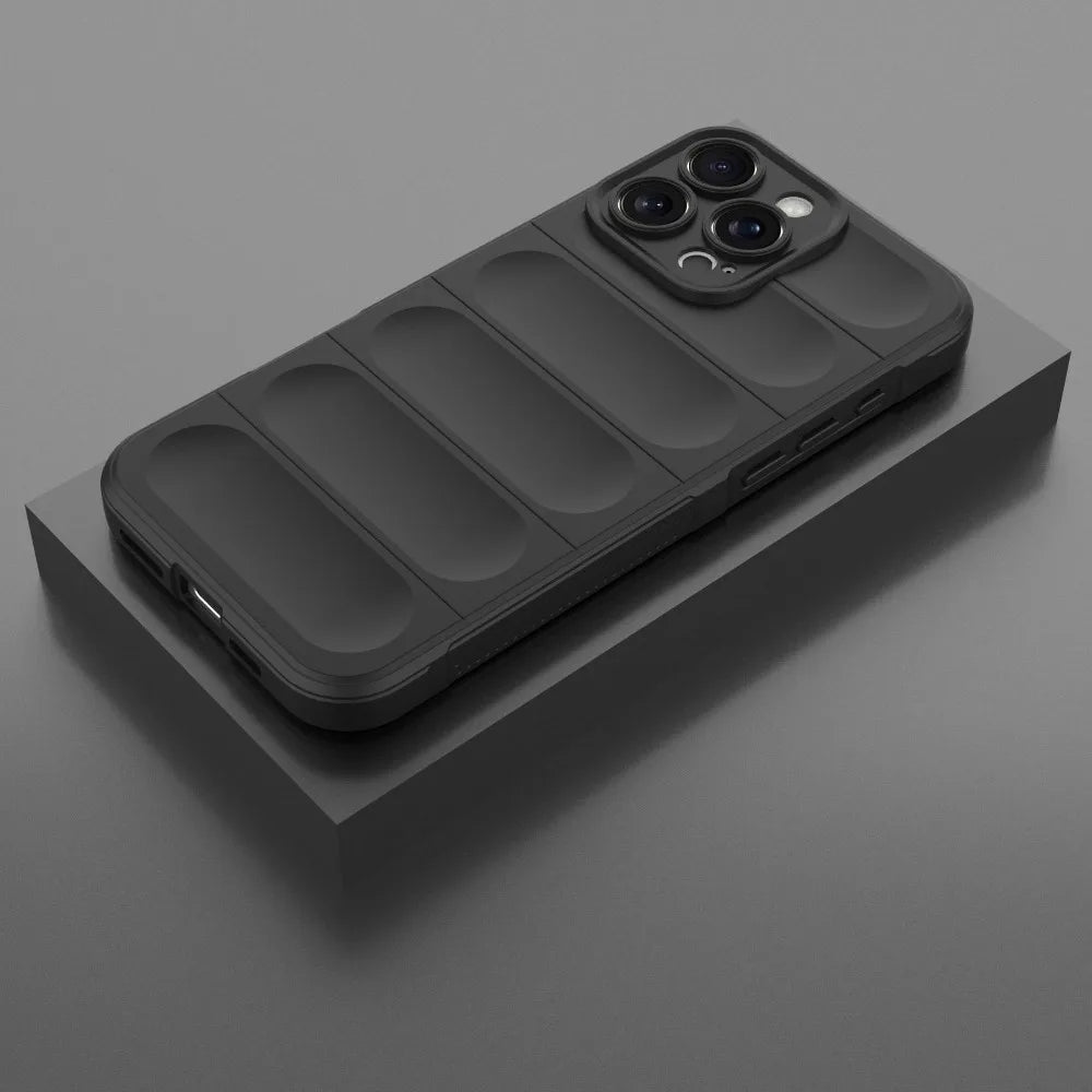 Anti-Fall Silicone Back Cover for iPhone – Soft Case for Air 16E through 17/16/15/14/13/12/11 Pro Max XS X 7 8 Plus