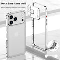 Luxury Original-Color Rugged Aluminum Alloy Slim Frame Case for iPhone 17 Pro Max / 17 Pro / 17 Air – Heat Dissipation, Anti-Drop Protective Cover