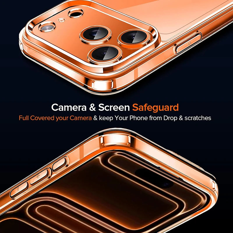 Hybrid Airbags Clear Case for iPhone 17 / 17 Pro 17 Pro Max 17 Air  — Transparent, Shockproof Protection