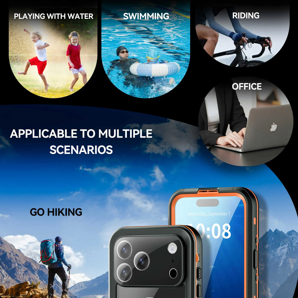 Professional IP68 Waterproof Case for iPhone 17 Series (Pro Max, Pro, Air) — Shockproof, Dustproof Protection