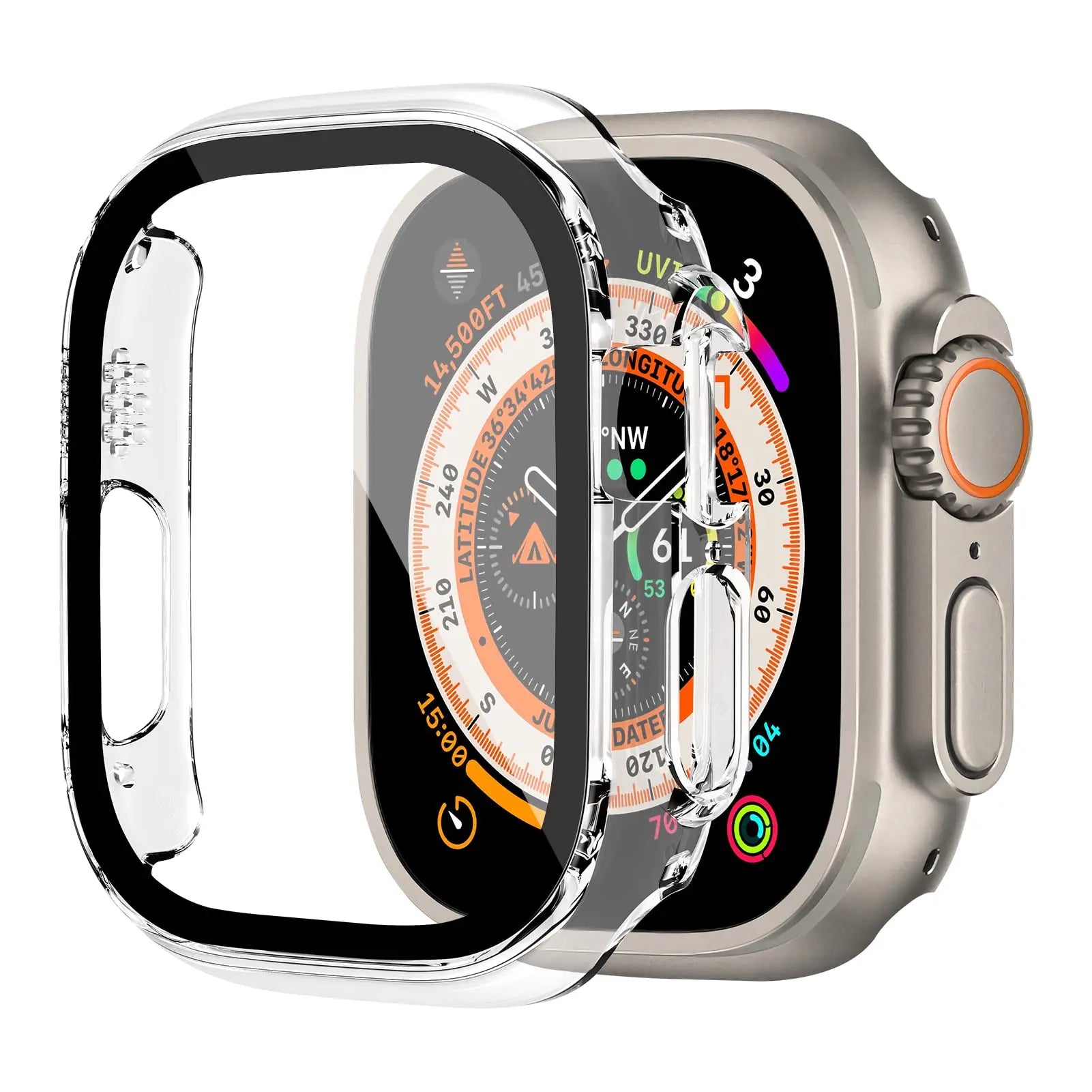 Apple Watch Ultra 49mm Screen Protector Kit: PC Bumper + Glass