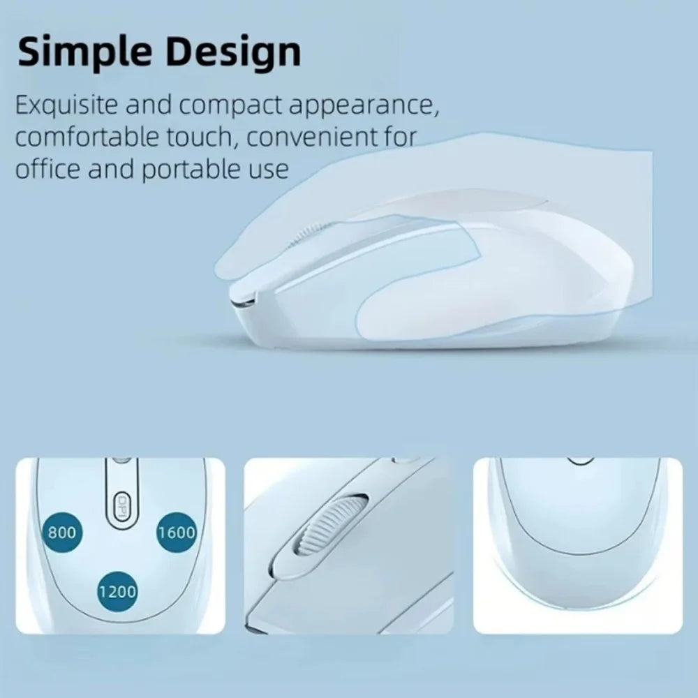 Bluetooth/2.4GHz Dual-Mode Wireless Mouse — Ergonomic, USB Receiver Included