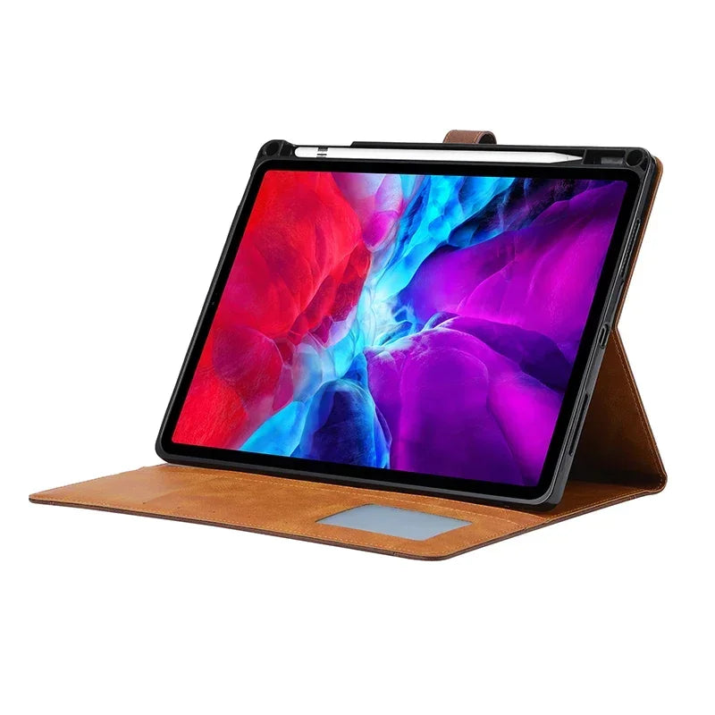 Luxury Flip Leather Book Case For iPad Pro 13 Pro 11 Air 11 Air 13 2024 Mini 7 6 Pro 12.9 Air 4 10.9 Cards Wallet Stands Cover