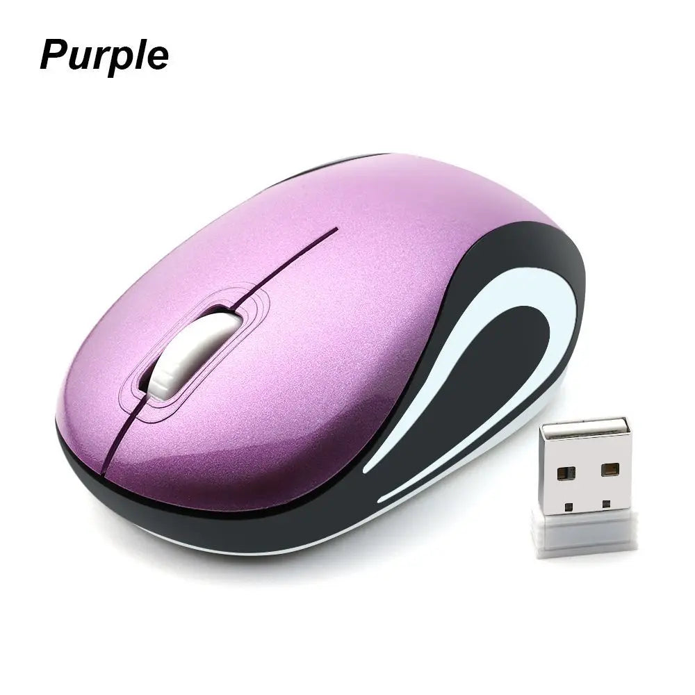 Cute Mini 2.4GHz Wireless Mouse — USB Portable Optical Mice for PC & Laptop, Cordless Computer Peripherals