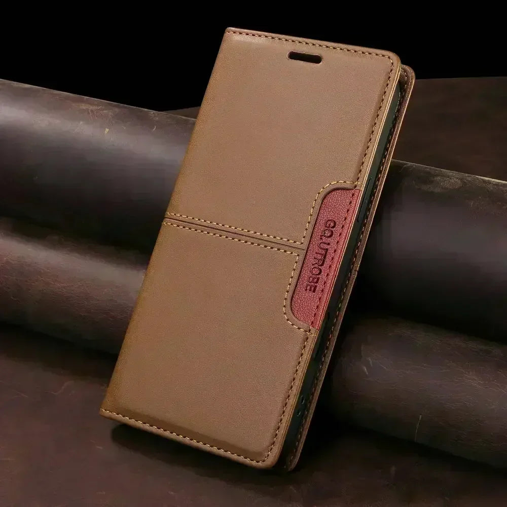 Premium Leather Book Case for iPhone 17 Pro/Pro Max/17 Air — RFID Wallet Cover, Luxury Coque Folio, 5G Protection, ProMax Wallet Fundas