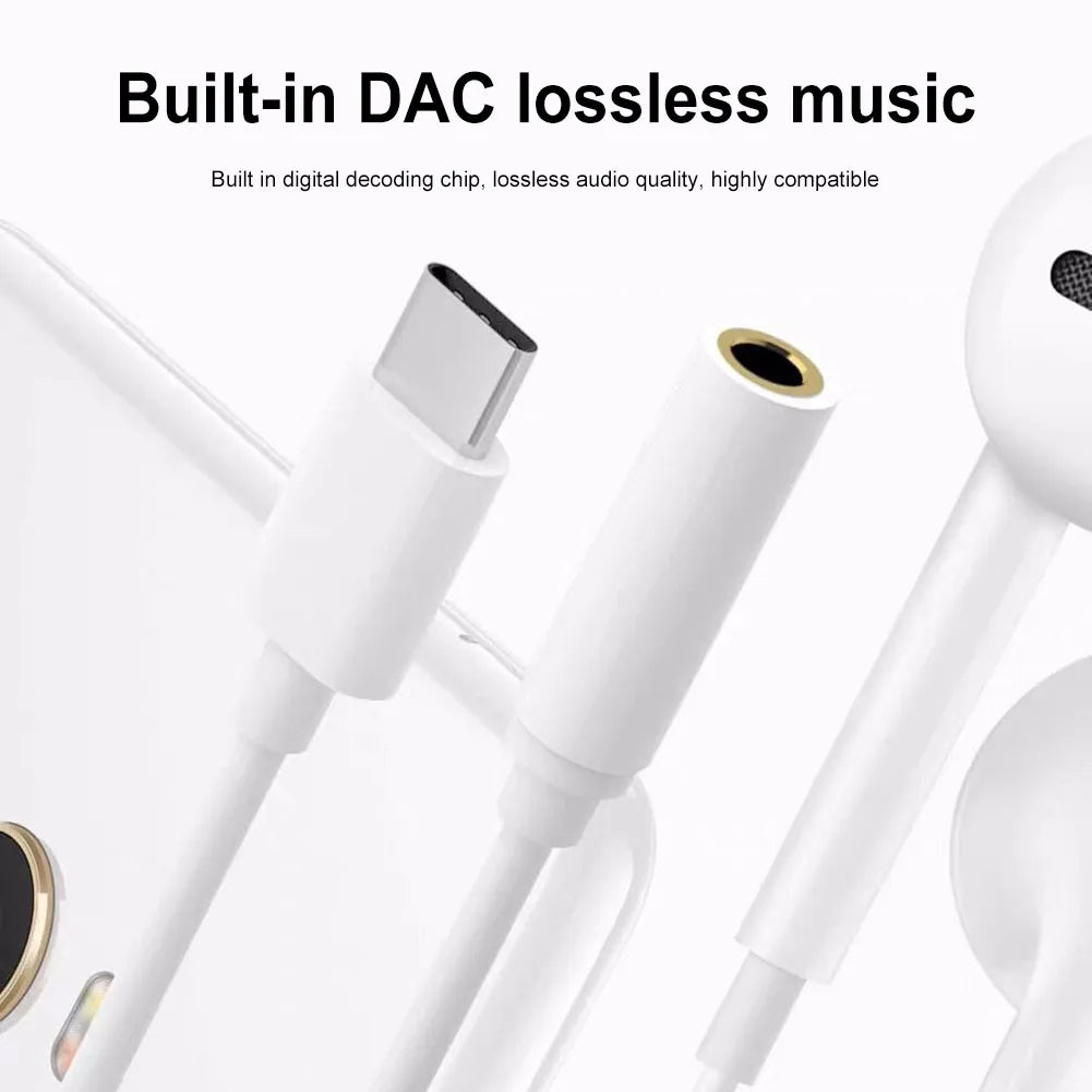 Type-C Audio Cable & Headset Adapter – 10cm Earphone Converter for Smartphone, 3.5mm Jack & Portable Accessories