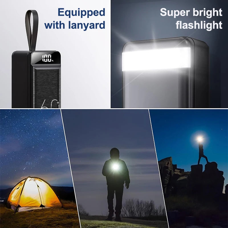 60000mAh Portable Power Bank, 22.5W Fast Charging Battery