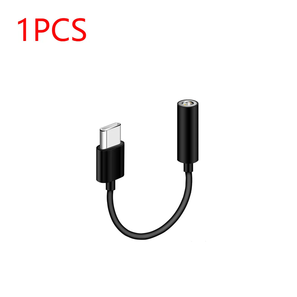 Type-C Audio Cable & Headset Adapter – 10cm Earphone Converter for Smartphone, 3.5mm Jack & Portable Accessories