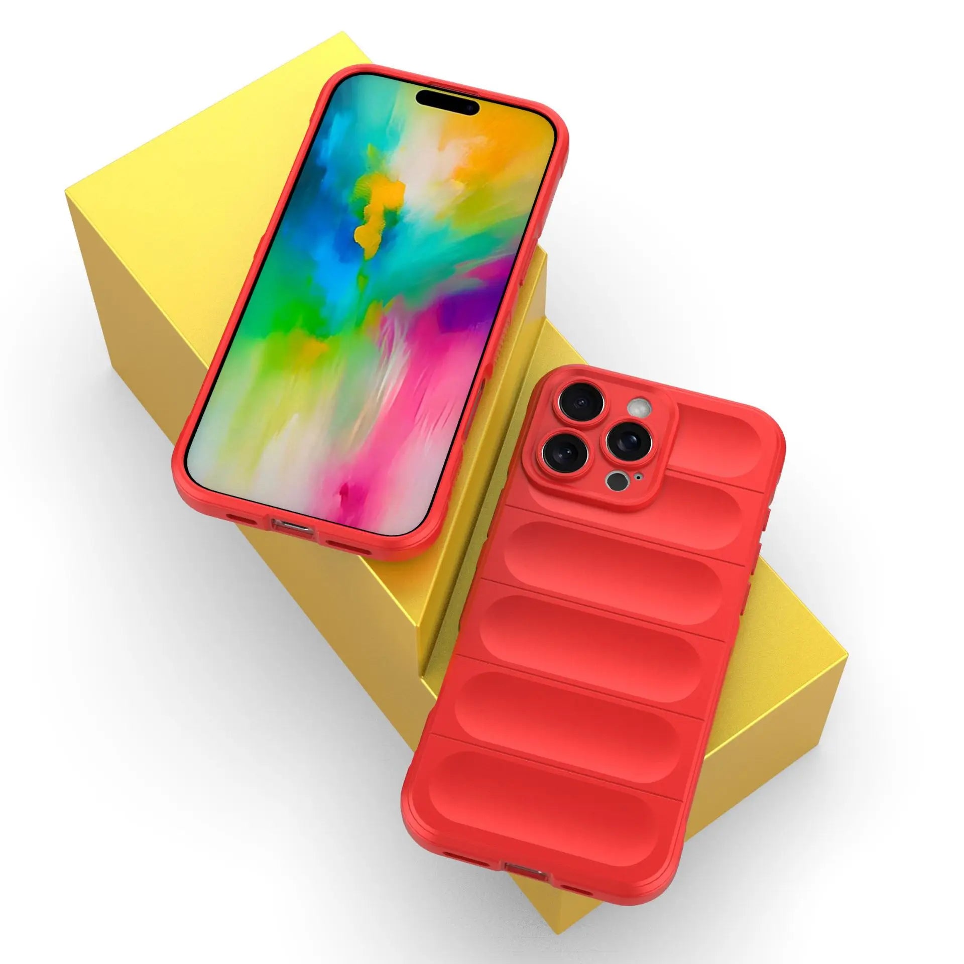 Anti-Fall Silicone Back Cover for iPhone – Soft Case for Air 16E through 17/16/15/14/13/12/11 Pro Max XS X 7 8 Plus
