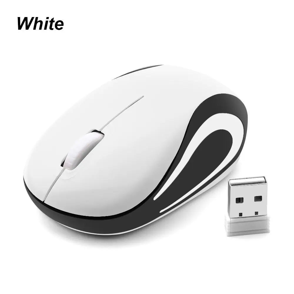 Cute Mini 2.4GHz Wireless Mouse — USB Portable Optical Mice for PC & Laptop, Cordless Computer Peripherals