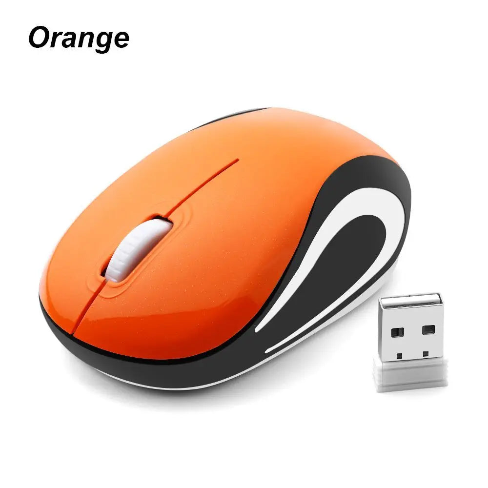 Cute Mini 2.4GHz Wireless Mouse — USB Portable Optical Mice for PC & Laptop, Cordless Computer Peripherals