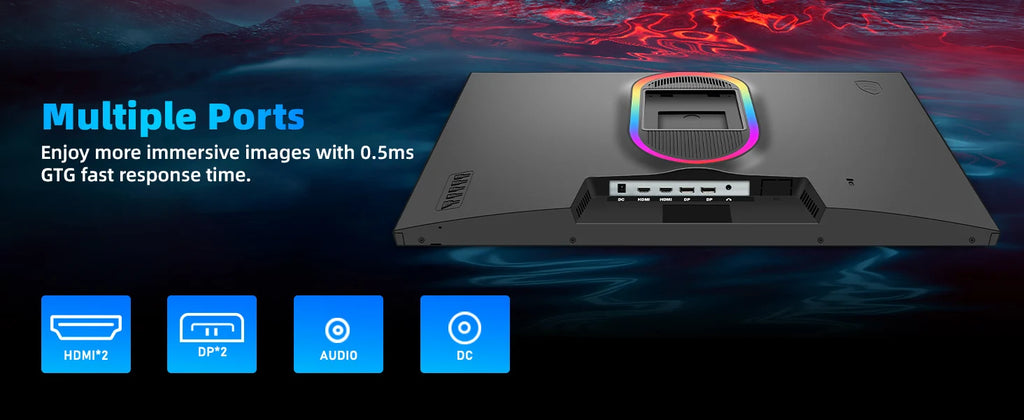 27 Inch 380Hz FHD IPS Gaming Display 0.5ms GTG Computer Monitor FreeSync HDR VESA Vertical Adjust