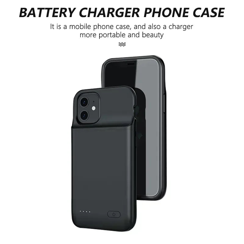 6800mAh Battery Case For iphone 15 14 13 12 Pro Max Mini Power Bank Charger Cover Case