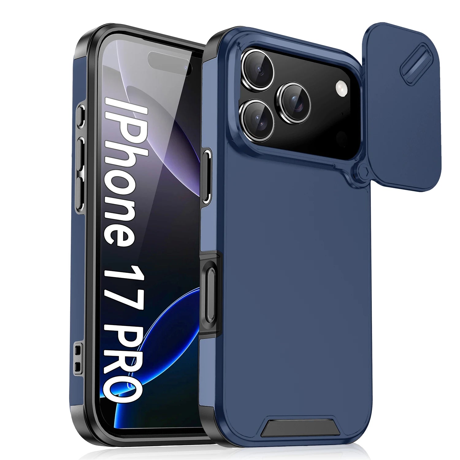 Shockproof Slide Camera Case for iPhone 17 Pro Max/Air – Anti-Collision Protective Cover