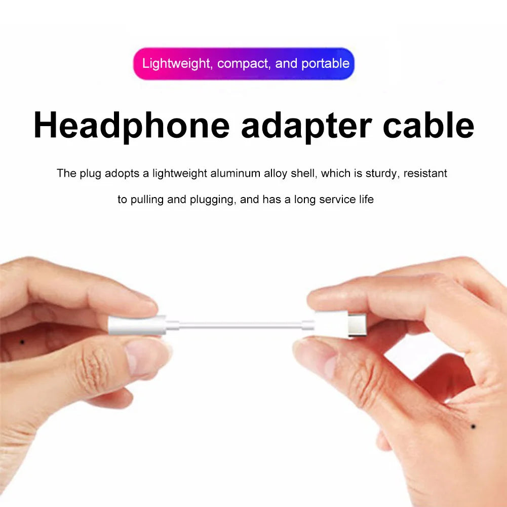 Type-C Audio Cable & Headset Adapter – 10cm Earphone Converter for Smartphone, 3.5mm Jack & Portable Accessories