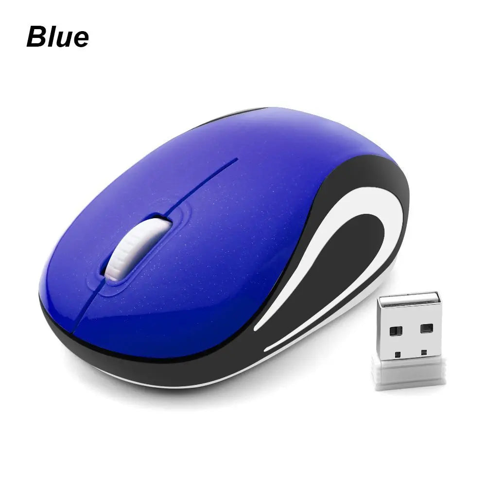 Cute Mini 2.4GHz Wireless Mouse — USB Portable Optical Mice for PC & Laptop, Cordless Computer Peripherals